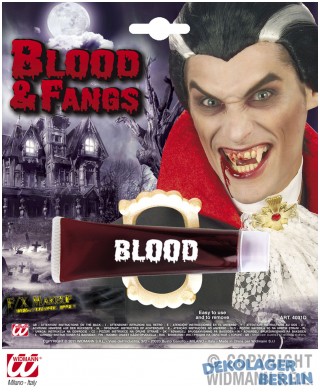 Vampir Zhne und Blutgel im Set