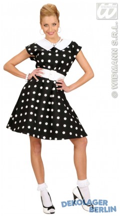 50er Jahre Kleid mit Petticoat in schwarz