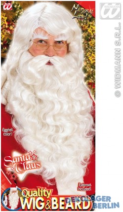 Hochwertige Weihnachtsmann Percke Bart und Augenbrauen