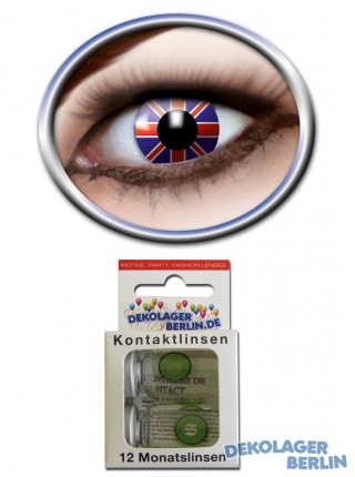 Farbige Kontaktlinsen union jack von Eyecatcher