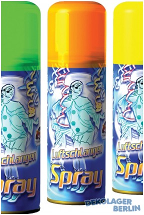 Luftschlangen Spray in verschiedenen Farben