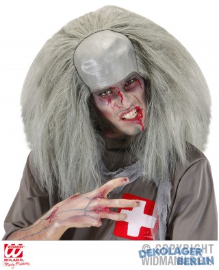 Zombie Percke mit Glatze zu Halloween