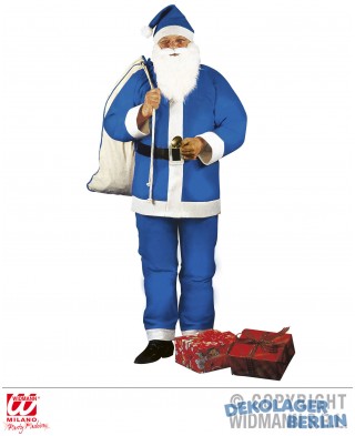 Blaues Nikolaus oder Weihnachtsmann Kostm