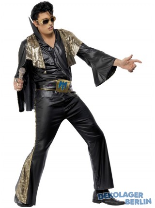 Original Elvis Presley Kostm in gold und schwarz