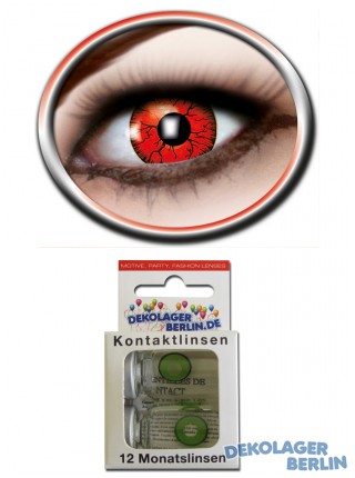 Farbige Kontaktlinsen rotes Monster metatron