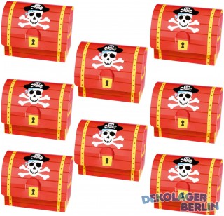 8 Piraten Schatztruhen als Geschenkbox