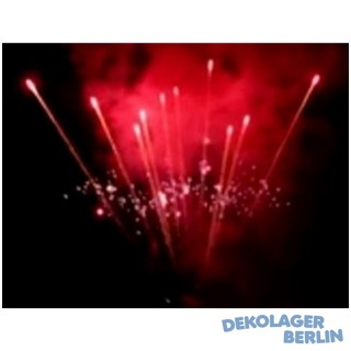 Pyrotrade Feuerwerk Single Row Gold Rain to Red Comet with Red strobe