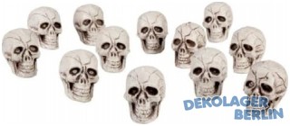Halloween Deko Set aus 18 Totenkpfen