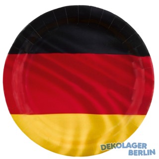 8 Deutschland Party Teller 23 cm