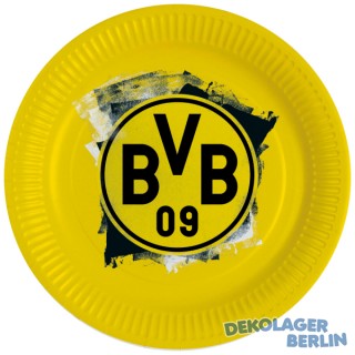 8 Borussia Dortmund Party Teller 23 cm