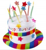 Happy Birthday Hut zum Geburtstag mit Kerzen