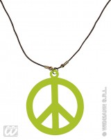 Halskette mit Peace Zeichen grün-Dekolager Berlin