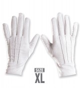 Weisse XL Handschuhe fr Rokoko oder den Weihnachtsmann
