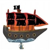 Folienballon als Piratenschiff mit Flagge