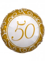 Folienballon Zahlenballon 50 gold zum Jubilum Geburtstag Hochzeit