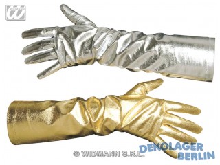 Metallic Handschuhe silber