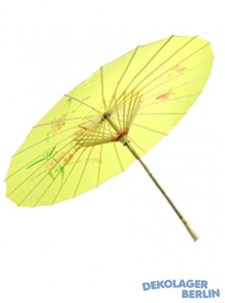 Asien Schirm Reisschirm Chinaschirm gelb