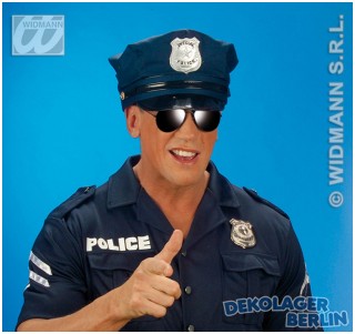 Verspiegelte Polizei Brille als Sonnenbrille