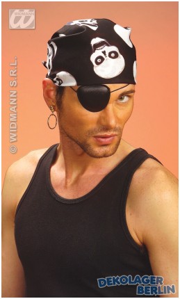 Piraten Kopfbedeckung mit Totenkopf Bandana