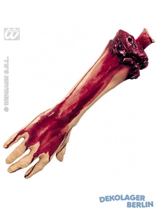Halloween Deko abgehackter Arm mit Blut und Knochen