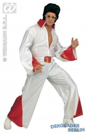 Elvis Kostüm rot weiss in S 46 bis 48