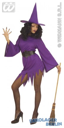 Hexenkostüm in lila violett Hexe Halloween Kostüm
