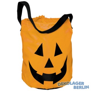 Halloween Betteltasche oder Handtasche als Kürbis