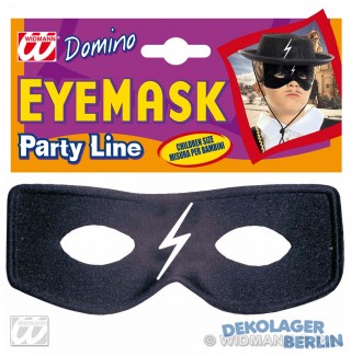 Schwarze Caballero Augenmaske für Halloween oder Venedig