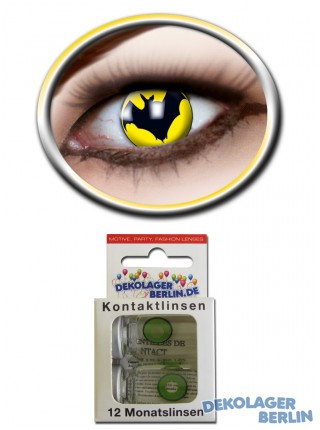 Farbige Kontaktlinsen bat yello oder Fledermaus gelb Jahreskontaklinse