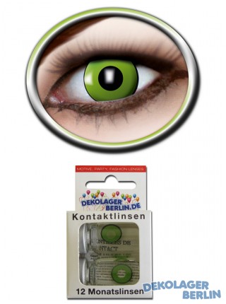 Farbige Kontaktlinsen green eye oder grünes Auge Jahreskontaklinsen
