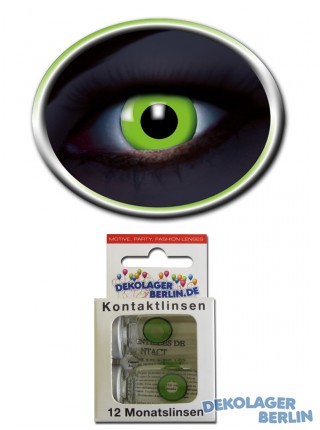 Farbige UV Kontaktlinsen grün glow green Jahreskontaklinsen