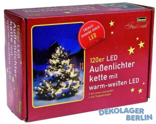 LED-Lichterkette 120-tlg. für Aussen bunt