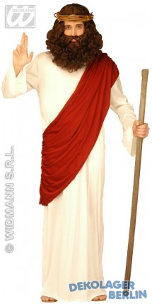 Jesus Kostüm als Gewand mit Toga und Dornenkrone