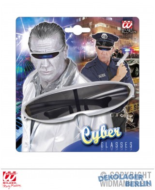 Silberne Cyber oder Polizisten Brille