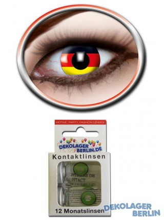 Farbige Kontaktlinsen Deutschland Flagge Fahne