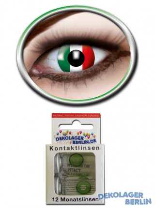 Farbige Kontaktlinsen Italien Flagge Fahne