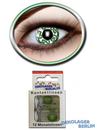 Farbige Kontaktlinsen celtic knots oder keltische Knoten in grün