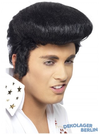 Original Elvis Presley Perücke deluxe mit Koteletten