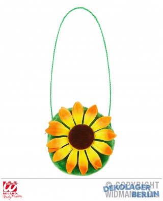 Hippie Handtasche in grün mit Sonnenblume