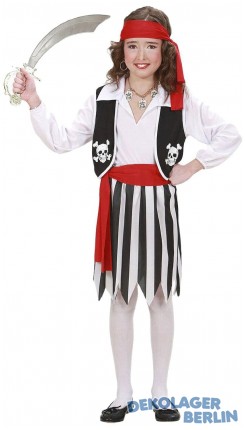 Piraten Mädchen Kostüm für Kinder und Jugendliche
