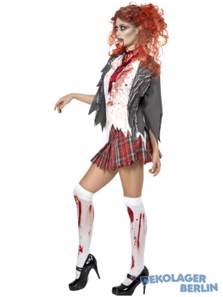 High School Horror Zombie Kostüm Schulmädchen