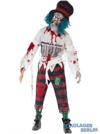 Zombie Hutmacher Kostüm mit Maske und Hut