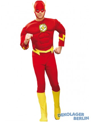 Th Flash Original Kostüm als Overall mit Maske