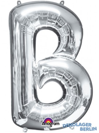 Folienballon silber als Buchstaben und Sonderzeichen bis 96cm