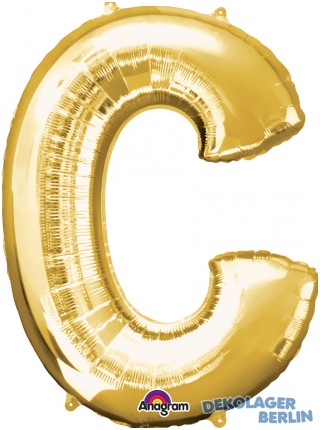 Folienballon gold als Buchstaben und Sonderzeichen bis 96cm