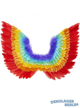 Flügel in Regenbogen Farben 60x50cm