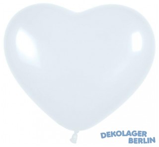 Luftballons Herz weiss, Ø 42 cm Herzballons