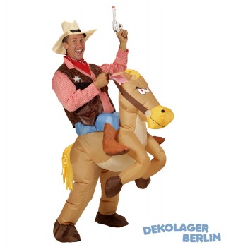 Air Suit Kostüm Pferd mit Reiter oder Cowboy