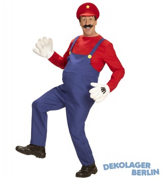 Blauer Handwerker Overall für Mario