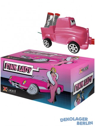 xplode Feuerwerk fahrendes Auto mit Fontänen pink Bitch